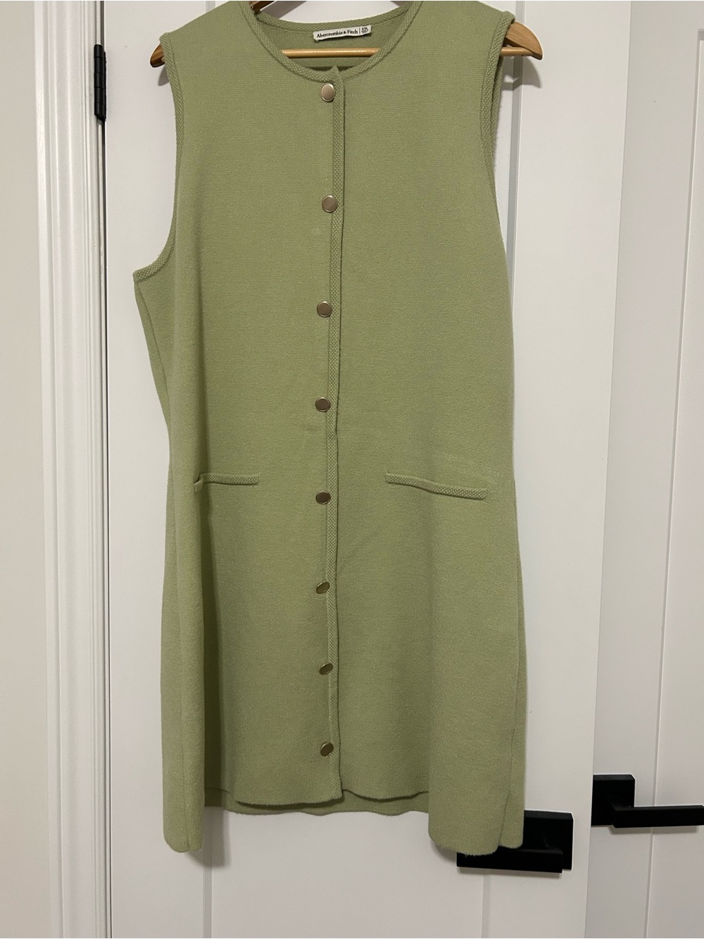 Sage Green Sleeveless Sweater Dress